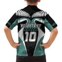 Custom New Zealand Bicycle 2025 Family Matching Long Sleeve Bodycon Dress and Hawaiian Shirt LT03 - Polynesian Pride