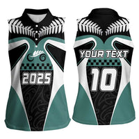 Custom New Zealand Bicycle 2025 Women Sleeveless Polo Shirt
