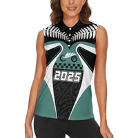 Custom New Zealand Bicycle 2025 Women Sleeveless Polo Shirt