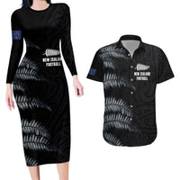 Custom New Zealand Football-Towards World Cup 2026 Couples Matching Long Sleeve Bodycon Dress and Hawaiian Shirt