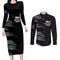 Custom New Zealand Football-Towards World Cup 2026 Couples Matching Long Sleeve Bodycon Dress and Long Sleeve Button Shirt