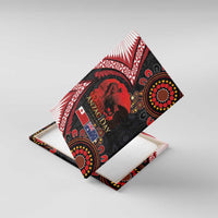 Tonga and Australia ANZAC Day Canvas Wall Art Aboriginal and Ngatu Art Pattern - Gallipoli Lest We Forget