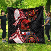 Tonga and Australia ANZAC Day Quilt Aboriginal and Ngatu Art Pattern - Gallipoli Lest We Forget