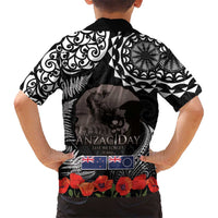 New Zealand and Cook Islands ANZAC Day Hawaiian Shirt Gallipoli Lest We Forget Tatau Art Tribal and Maori Tattoo with Fern