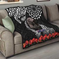 New Zealand and Cook Islands ANZAC Day Quilt Gallipoli Lest We Forget Tatau Art Tribal and Maori Tattoo with Fern LT03 - Polynesian Pride