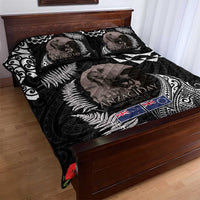 New Zealand and Cook Islands ANZAC Day Quilt Bed Set Gallipoli Lest We Forget Tatau Art Tribal and Maori Tattoo with Fern LT03 - Polynesian Pride