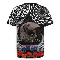 New Zealand and Cook Islands ANZAC Day Rugby Jersey Gallipoli Lest We Forget Tatau Art Tribal and Maori Tattoo with Fern LT03 - Polynesian Pride