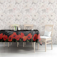 New Zealand and Cook Islands ANZAC Day Tablecloth Gallipoli Lest We Forget Tatau Art Tribal and Maori Tattoo with Fern LT03 - Polynesian Pride