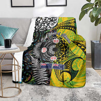 New Zealand and Cook Islands Together Blanket Tatau Art Tribal Pattern-Maori Tattoo with Fern and Paua Shell LT03 - Polynesian Pride
