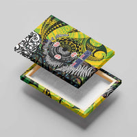 New Zealand and Cook Islands Together Canvas Wall Art Tatau Art Tribal Pattern-Maori Tattoo with Fern and Paua Shell LT03 - Polynesian Pride