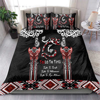 Aotearoa Toitu Te Tiriti-Maori Taniwha Bedding Set Toitu Te Whenua Toitu Te Reo Maori