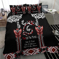 Aotearoa Toitu Te Tiriti-Maori Taniwha Bedding Set Toitu Te Whenua Toitu Te Reo Maori