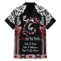 Aotearoa Toitu Te Tiriti-Maori Taniwha Family Matching Long Sleeve Bodycon Dress and Hawaiian Shirt Toitu Te Whenua Toitu Te Reo Maori LT03 - Polynesian Pride