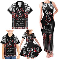 Aotearoa Toitu Te Tiriti-Maori Taniwha Family Matching Tank Maxi Dress and Hawaiian Shirt Toitu Te Whenua Toitu Te Reo Maori LT03 - Polynesian Pride