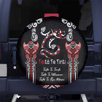 Aotearoa Toitu Te Tiriti-Maori Taniwha Spare Tire Cover Toitu Te Whenua Toitu Te Reo Maori