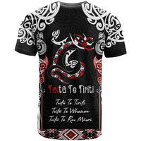 Aotearoa Toitu Te Tiriti-Maori Taniwha T Shirt Toitu Te Whenua Toitu Te Reo Maori LT03 - Polynesian Pride