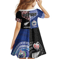 Personalised Aotearoa and Samoa Together Family Matching Mermaid Dress and Hawaiian Shirt Tatau Art Tattoos-Taniko and Tukutuku with Maori Pattern LT03 - Polynesian Pride
