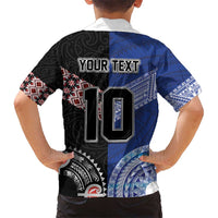 Custom Aotearoa and Samoa Rugby Hawaiian Shirt Maori Warrior and Teuila Emblem-Tatau with Taniko Art LT03 - Polynesian Pride