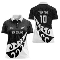 Custom NZ Rugby Women Polo Shirt Koru and Silver Fern Sporty Style LT03 - Polynesian Pride
