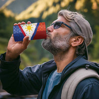 Philippines National Flag Day 4 in 1 Can Cooler Tumbler Polynesian and Yakan Tattoo Brush Style