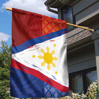 Philippines National Flag Day Garden Flag Polynesian and Yakan Tattoo Brush Style