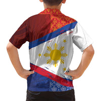 Philippines National Flag Day Hawaiian Shirt Polynesian and Yakan Tattoo Brush Style