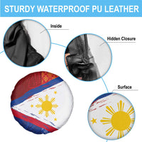 Philippines National Flag Day Spare Tire Cover Polynesian and Yakan Tattoo Brush Style