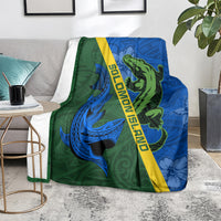 Solomon Island Crocodile and Shark Blanket Polynesian Pattern