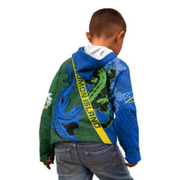 Solomon Island Crocodile and Shark Kid Hoodie Polynesian Pattern