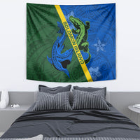 Solomon Island Crocodile and Shark Tapestry Polynesian Pattern