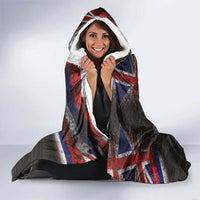 Hawaii Statehood Day Hooded Blanket 50th state of the United States Kakau Tattoos and Hibiscus Grunge - Polynesian Pride