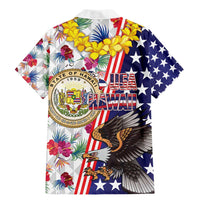 Hawaii and United States Together Family Matching Mermaid Dress and Hawaiian Shirt Seal of Hawaii and Bald Eagle LT03 - Polynesian Pride