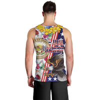 Hawaii and United States Together Men Tank Top Seal of Hawaii and Bald Eagle - Polynesian Pride