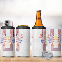 Philippines Barong Style 4 in 1 Can Cooler Tumbler Polynesian Kakau Art Tattoos with Tribal Filipino Sun LT03 - Polynesian Pride