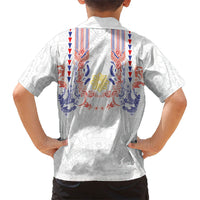 Philippines Barong Style Family Matching Puletasi and Hawaiian Shirt Polynesian Kakau Art Tattoos with Tribal Filipino Sun LT03 - Polynesian Pride