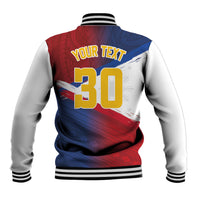 Philippines Basketball Custom Baseball Jacket Pilipinas Tribal Pattern