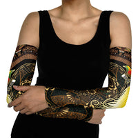 Papua New Guinea and Indonesia Batik Arm Sleeves Bird of Paradise with Tribal Batik Patterns
