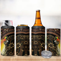 Papua New Guinea and Indonesia Batik 4 in 1 Can Cooler Tumbler Bird of Paradise with Tribal Batik Patterns LT03 - Polynesian Pride