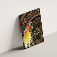 Papua New Guinea and Indonesia Batik Canvas Wall Art Bird of Paradise with Tribal Batik Patterns
