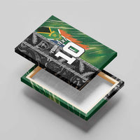 Custom Aotearoa South Africa Rugby Freedom Cup Canvas Wall Art Maori Silver Fern Art and Sporty Flag SA - Polynesian Pride