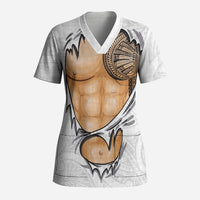 Samoan Tatau Scrub Top Tattoo Reveal Effect