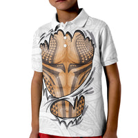 Hawaiian Kakau Kid Polo Shirt Aquaman Tattoo Reveal Effect