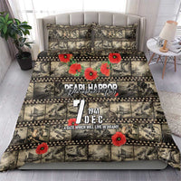 Pearl Harbor Remembrance Day Bedding Set Memories of December 7 with Red Poppy Lei - Polynesian Pride
