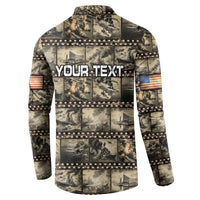 Pearl Harbor Remembrance Day Personalized Button Sweatshirt Memories of December 7 with Red Poppy Lei - Polynesian Pride