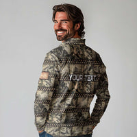 Pearl Harbor Remembrance Day Personalized Long Sleeve Polo Shirt Memories of December 7 with Red Poppy Lei - Polynesian Pride