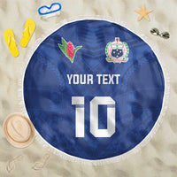 Custom Samoa Rugby Beach Blanket Tatau Tribal Motifs Sporty Style - Polynesian Pride