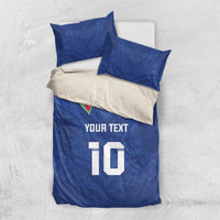 Custom Samoa Rugby Bedding Set Tatau Tribal Motifs Sporty Style - Polynesian Pride