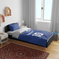 Custom Samoa Rugby Bedding Set Tatau Tribal Motifs Sporty Style - Polynesian Pride