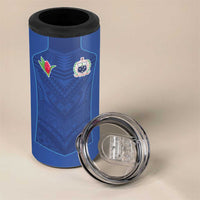 Custom Samoa Rugby 4 in 1 Can Cooler Tumbler Tatau Tribal Motifs Sporty Style - Polynesian Pride