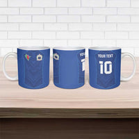 Custom Samoa Rugby Ceramic Mug Tatau Tribal Motifs Sporty Style - Polynesian Pride